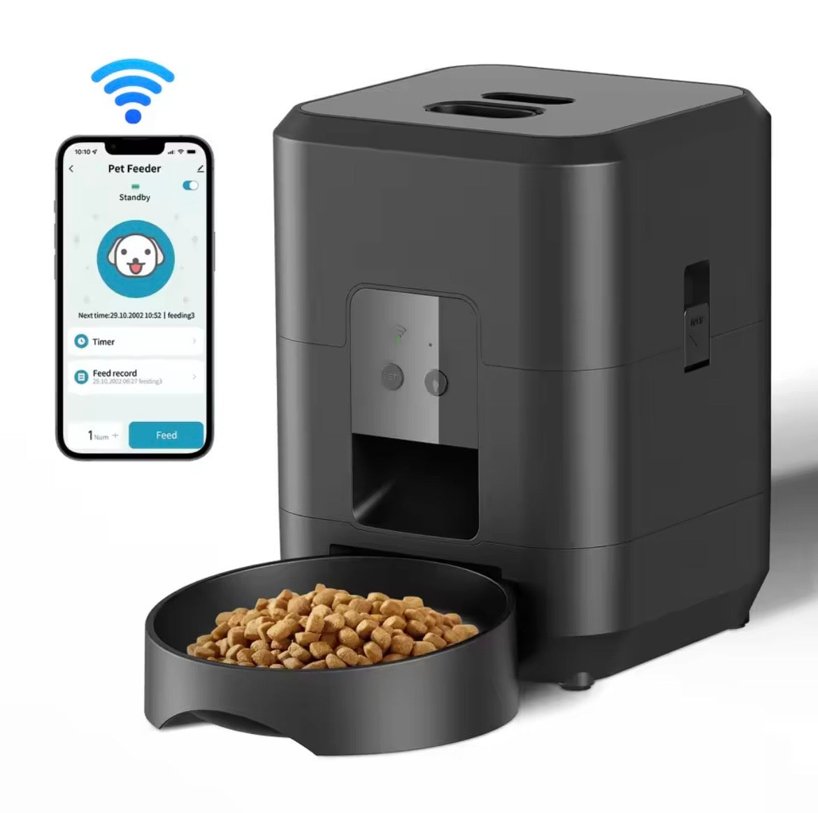 Mangeoire automatique Wi-Fi 2 L — Chat & Chien — Programmation & Contrôle à Distance