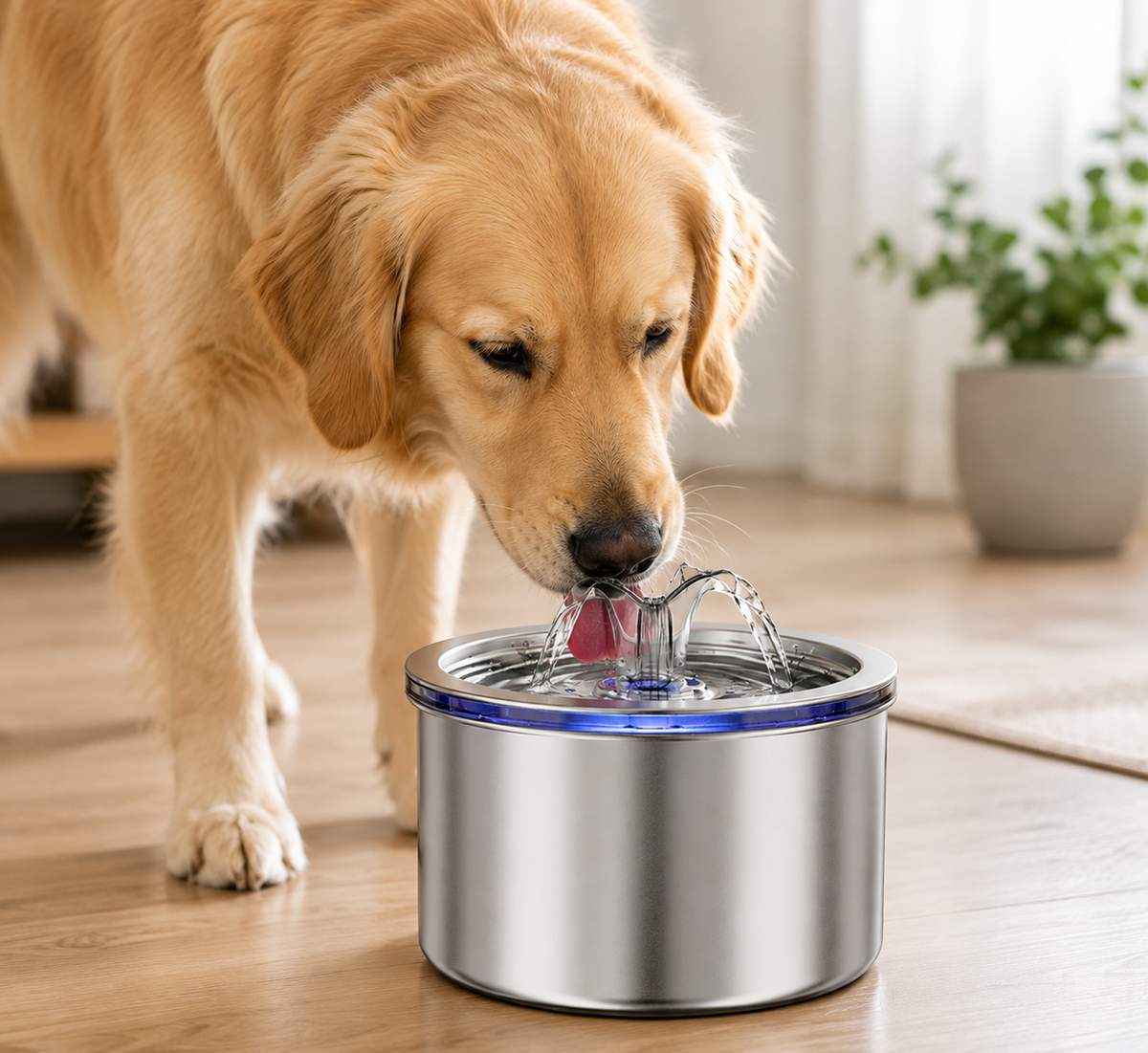 Fontaine à eau pour Chat & Chien 2,2 L — Filtration & Circulation Continue